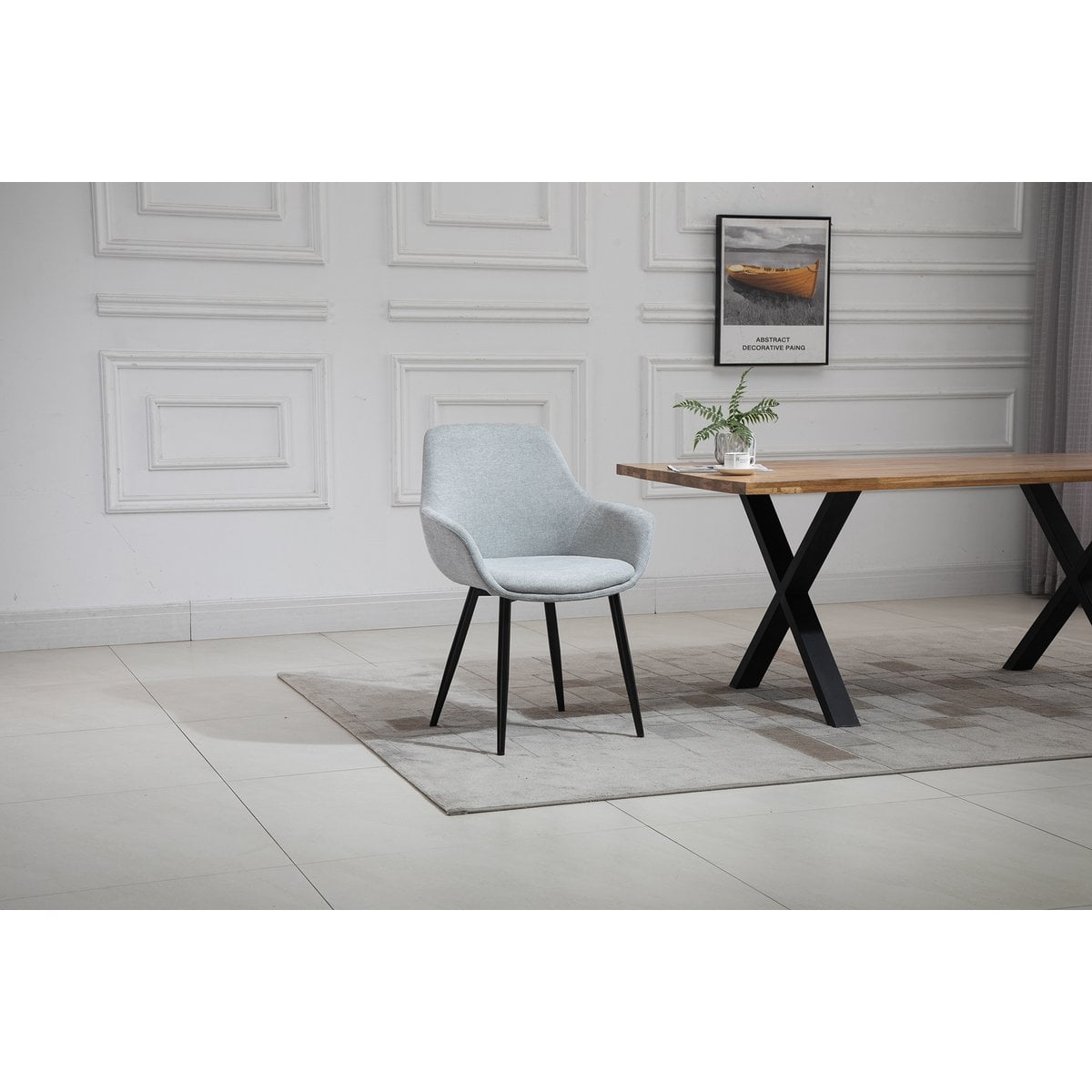 Set van 2 fauteuils lichtgrijs
