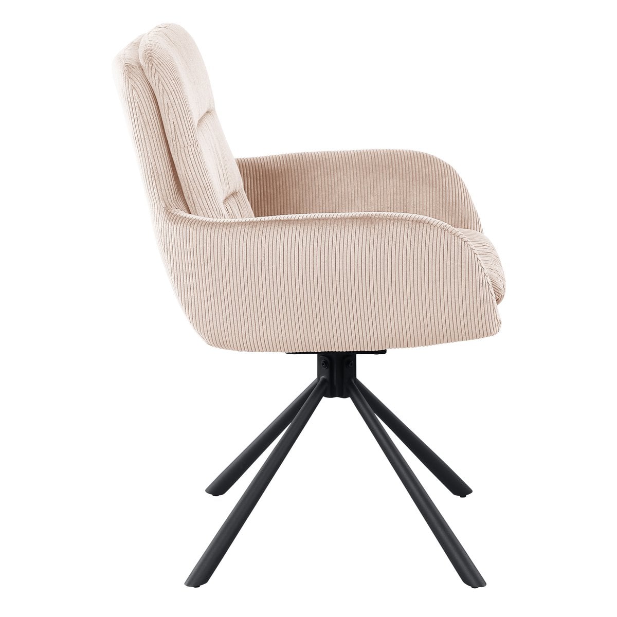 Fauteuil in corduroy look beige