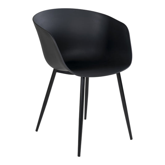 Roda Eetkamerstoel - Zwart, PP/Staal, 53x54,5x79 cm - Set van 2