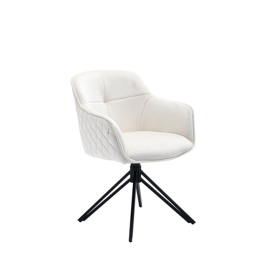Fauteuil met honingraatquilt beige