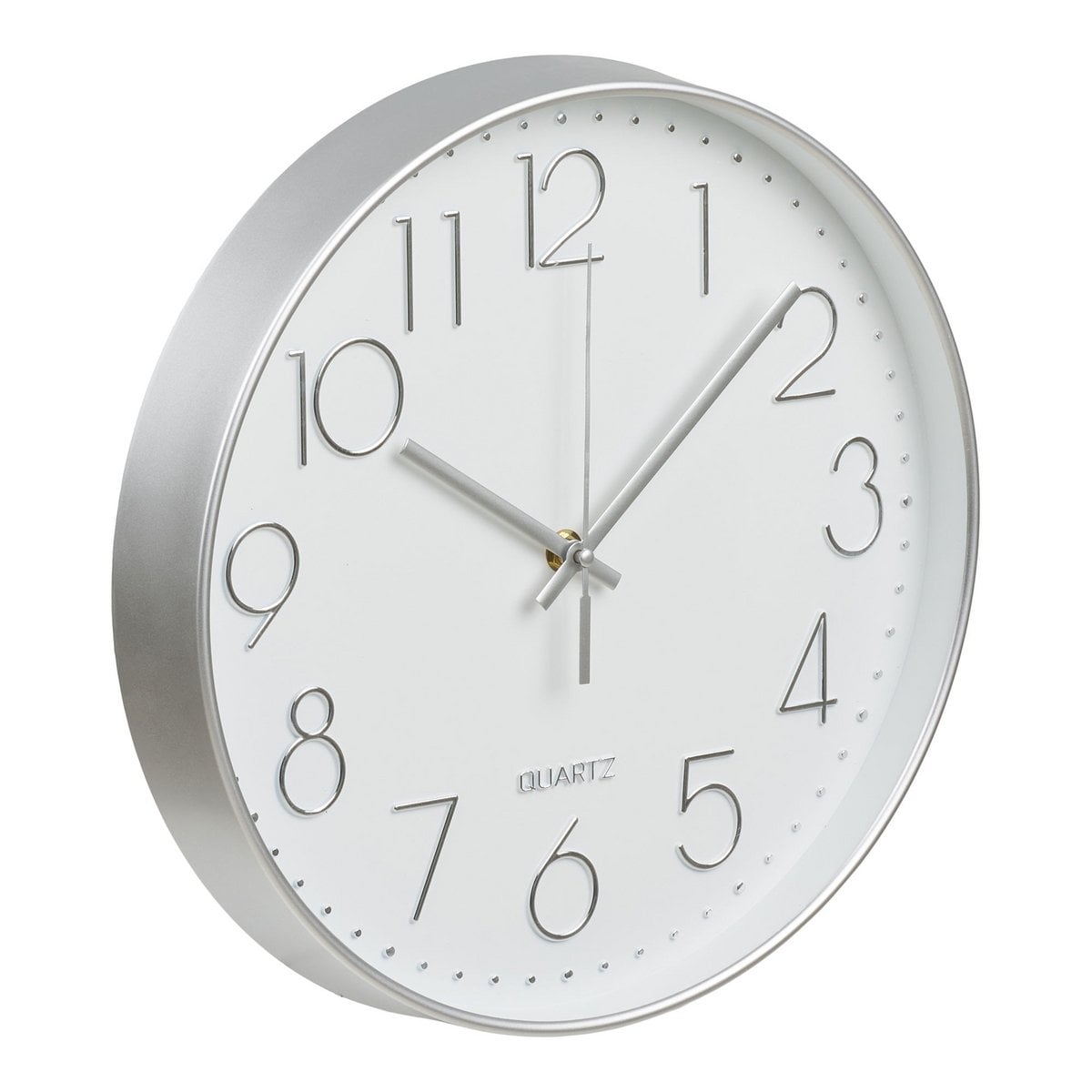 Lalibela Wandklok, zilver, stil uurwerk, ø30 cm