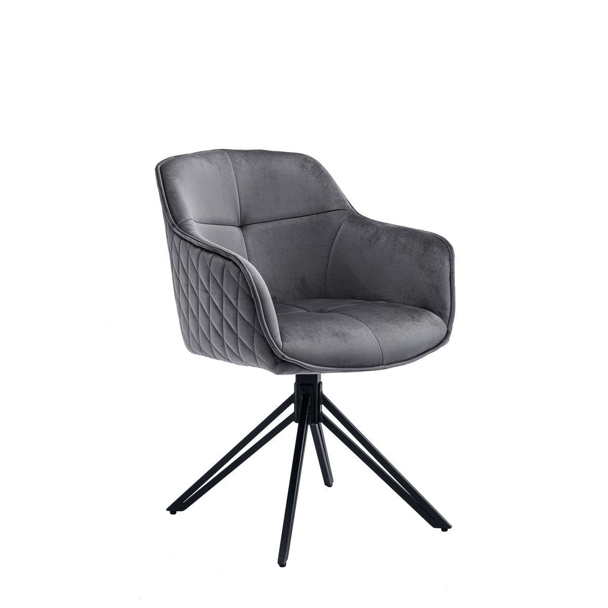 Fauteuil met honingraatquilt grijs