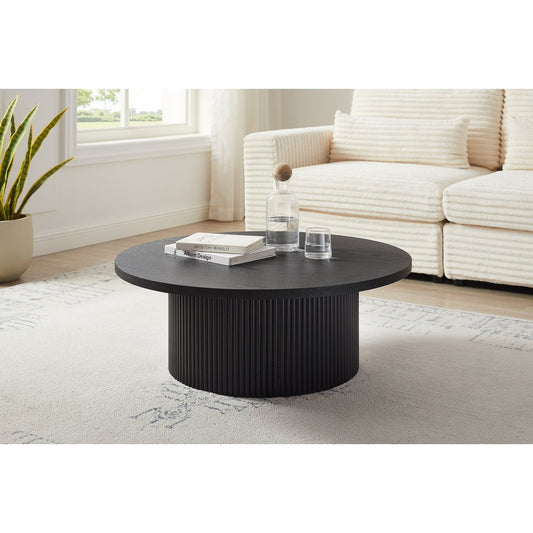 Salontafel Ø 85 cm zwart