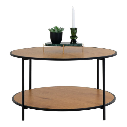 Vita Salontafel - eikenlook, staal, Ø80x45cm
