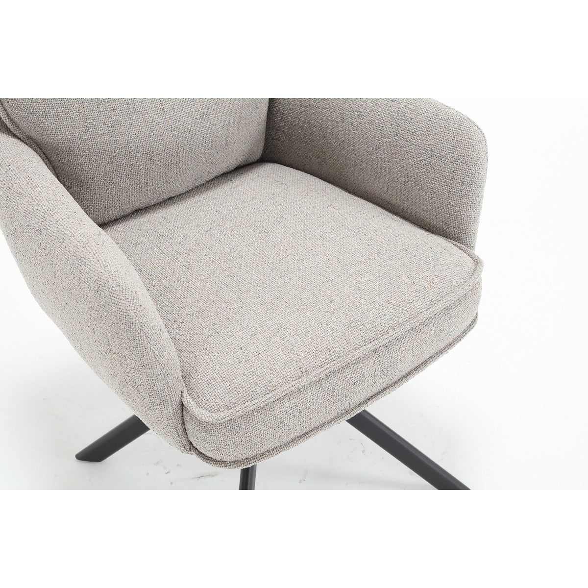 Fauteuil structuurstof grijs