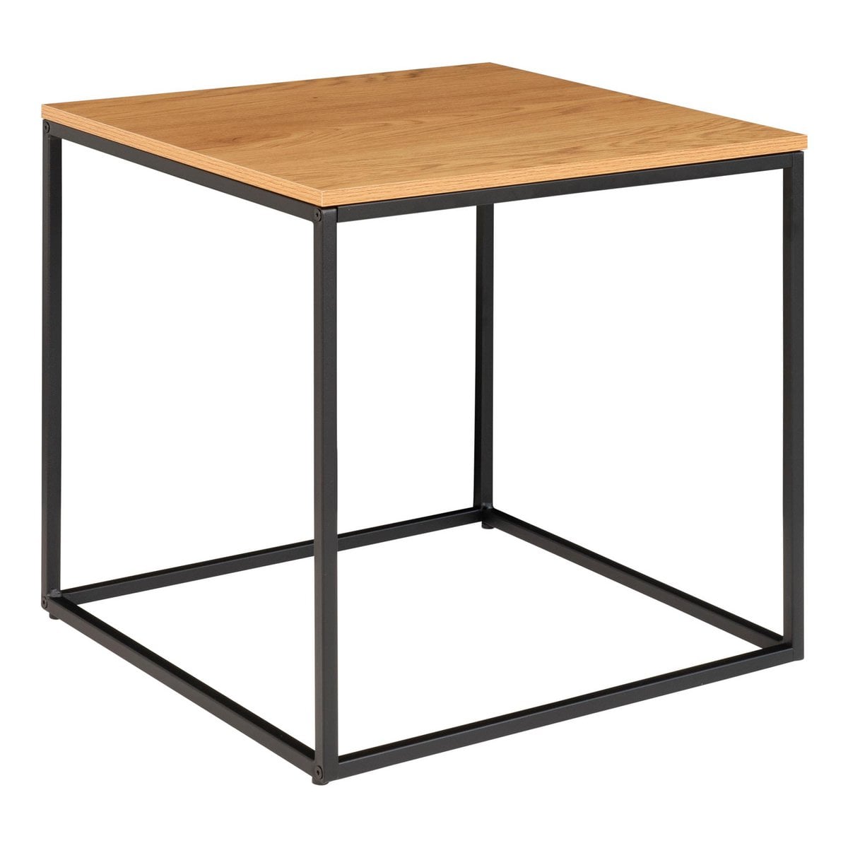 Vita Bijzettafel - eikenlook, zwart, 45x45x45cm