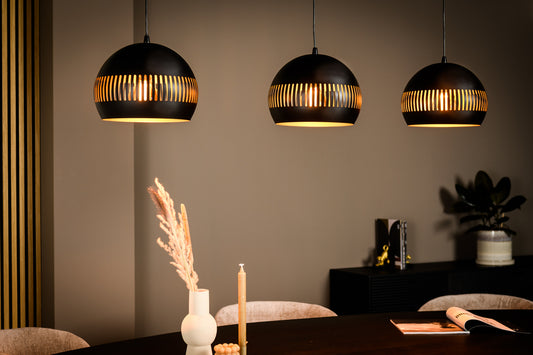 Hanglamp, 3-lichts, H340 zwart