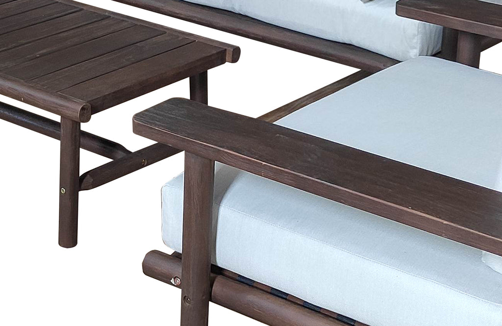 Laruna Loungeset - Hout Acacia Vintage Donker Teak Look