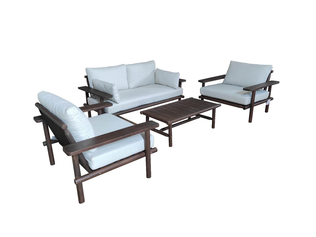 Laruna Loungeset - Hout Acacia Vintage Donker Teak Look