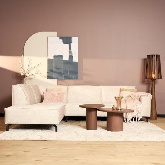 MySofa Floris | Divan Links + 2,5 zits | Beige | Velvet