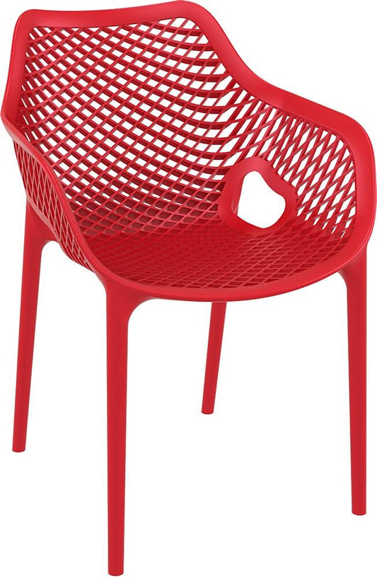Baratti Carva Stapelbare Tuinstoel met Armleuning Rood